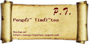 Pengő Timótea névjegykártya